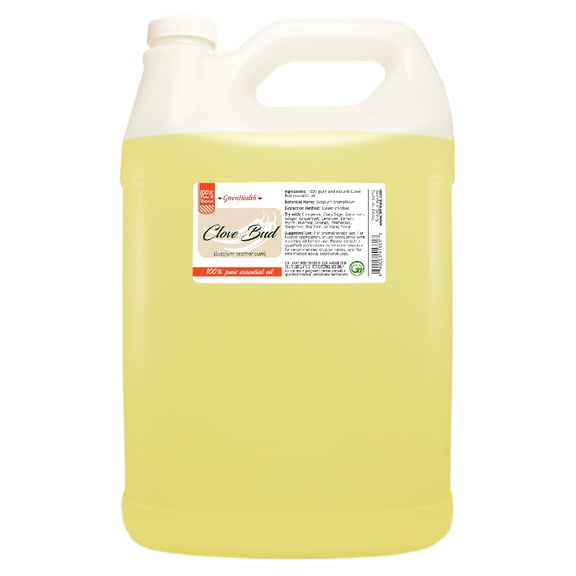 Clove Bud Essential Oil - 128 fl oz (1 Gallon) Plastic Bottle w/ Cap - 100% Pure Essential Oil by GreenHealth