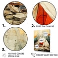 thumbnail image 3 of Designart "Minimalist Collage Of Camping Travel" Camping Travel Floater Framed Canvas Art Print, 3 of 5