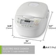 thumbnail image 3 of Panasonic SRCN108 5.5 Cup Electronic Rice Cooker/Warmer, White, 3 of 8