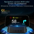 thumbnail image 2 of Projecteur de Navigation GPS Portable HDD avec Affichage Tête Haute Universel pour Voiture Noir, 2 of 5