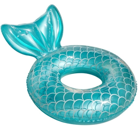 Mermaid Pool Float,Inflatable Mermaid Swimming Ring Floating Bed Float ...