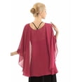thumbnail image 3 of YEAHDOR Womens Chiffon Beach Shawl Shrug Draping Wraps Capes for Wedding Evening Party Dress Gown, 3 of 7