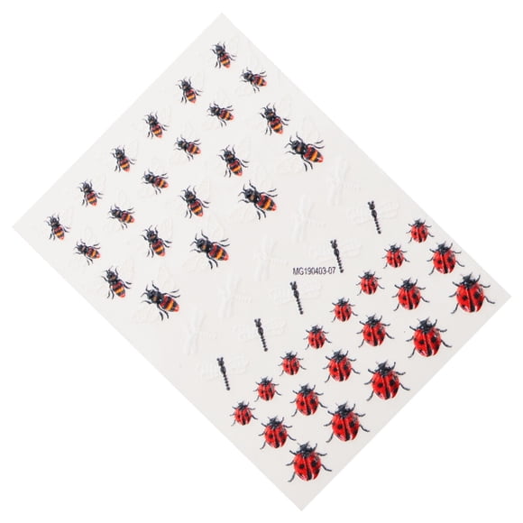 FELTECHELECTR Bee Nail Sticker 3D Full Cover Nail Art Decoration Assorted Color DIY Use