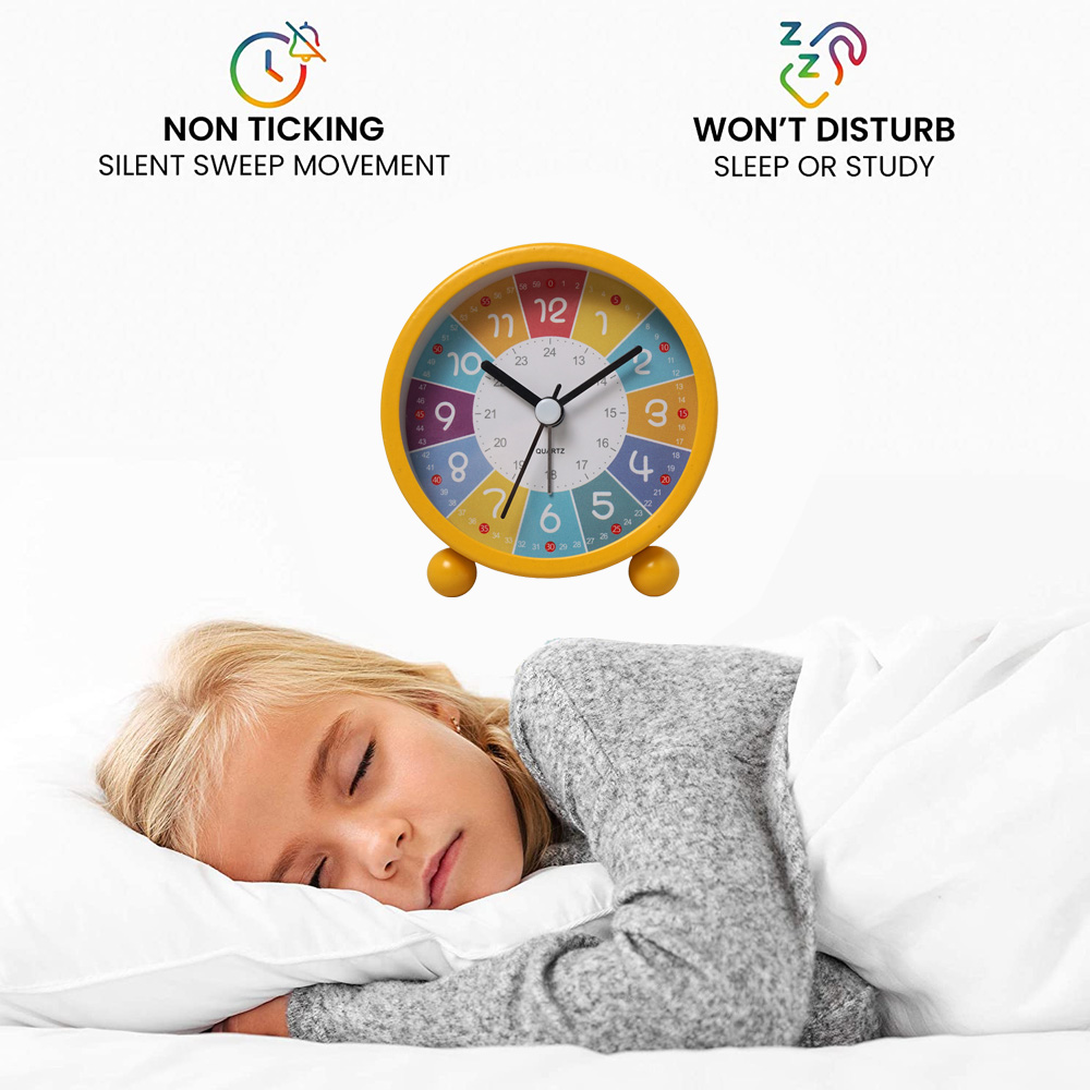 Learning Clock for Kids - Telling Time Teaching Clock - Kids Wall Clocks for Bedrooms - Kids Room Wall Decor - Analog Kids Clock for Teaching Time - Kids Learn to Tell Time Easily - image 3 of 5