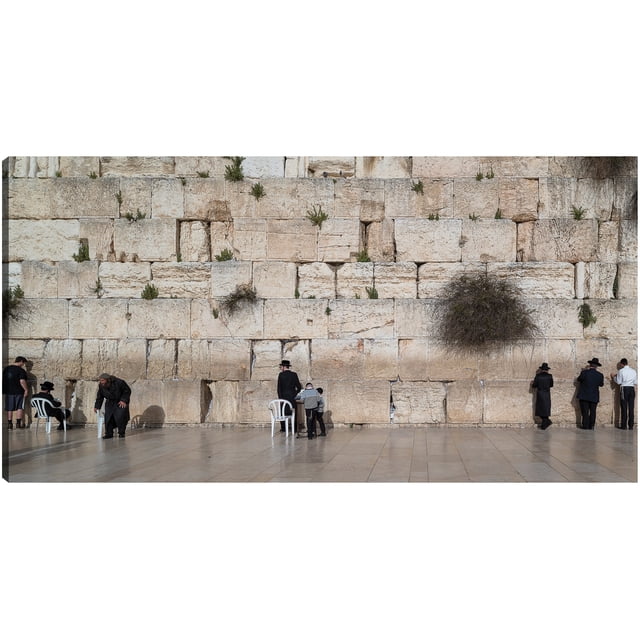 Cuadro Decorativo - Orando en Jerusalén Jr Impresión en canvas, estrechado.