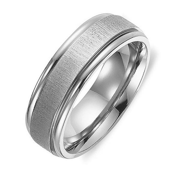 Gemini Men's or Women's Matt & Polish Anniversary Wedding Titanium Ring width 6mm Valentine's Day Gift