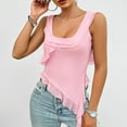 thumbnail image 3 of Lovskoo Summer Tops for Women 2024 Tank Tops Scoop Neck Sleeveless Solid Color Trendy Comfortable Breathable Blouses Tops Pink, 3 of 7