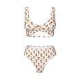 thumbnail image 5 of Honeii Tigers go in for Sports Print Women’s Bikini Set,Two Piece Swimsuit Bathing Suits,Stylish High Elasticity Swimwear for Beach and Pool, 5 of 7