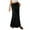A-Black, variant on Women's Drawstring High Elastic Waist Long Skirt A Line Solid Slim Fitted Casual Long Skirts A-Olive Green