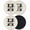 Black, variant on Letter H Coasters Set of 4, Monogram Words Absorbent Coasters for Drinks, Coaster for Bar Office Dining Coffee Table Accessories Decor, Non Slip Round Desk Coaster