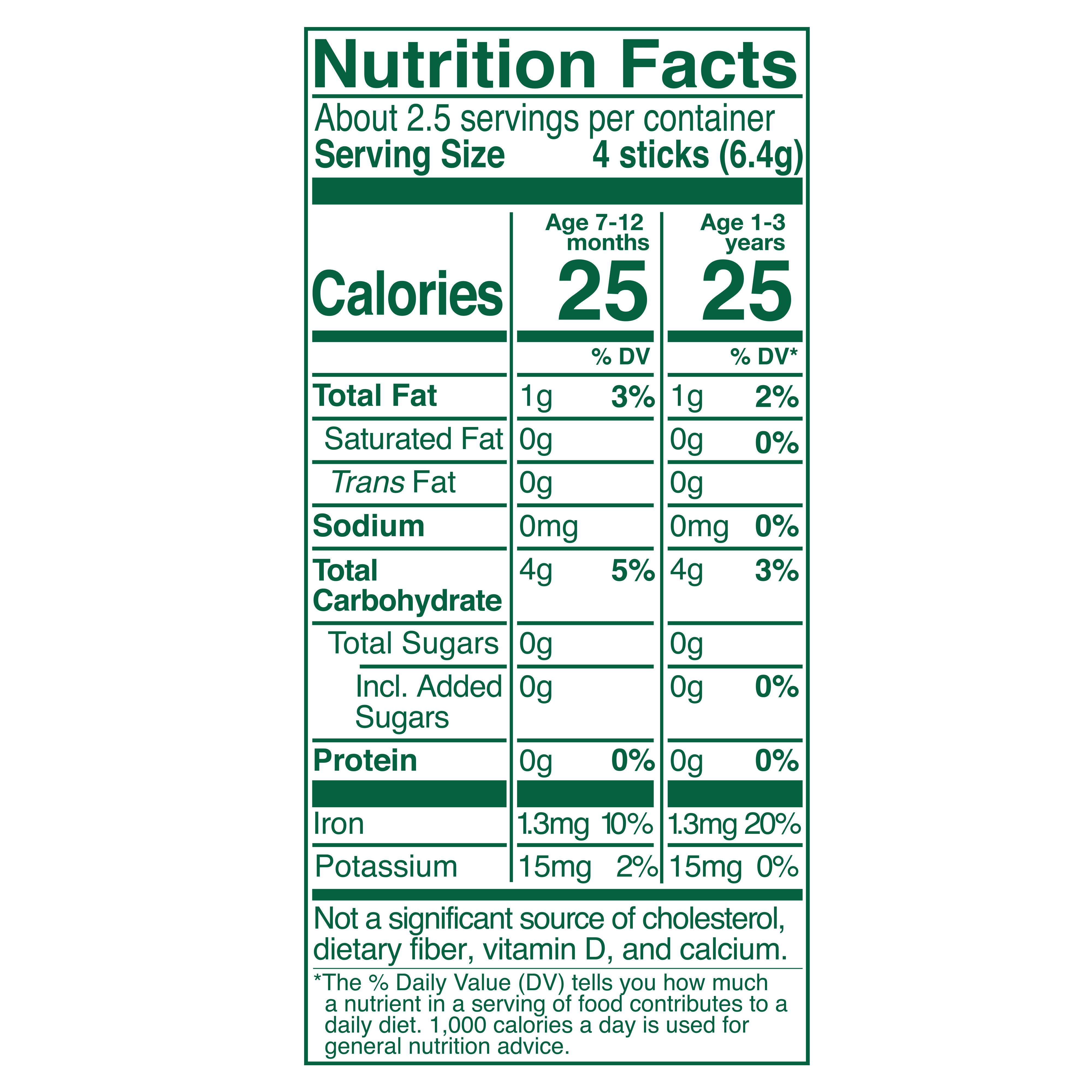 (4 pack) Little Bellies Organic Sweet Potato Pick-Me Sticks 0.56 oz Bag