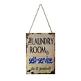 thumbnail image 1 of Hemoton The LAUNDRY ROOM is self-service do it yourself Laundry Room Wall Plaque Sign Hanging Wall Door Sign Decor Ornament, 1 of 6