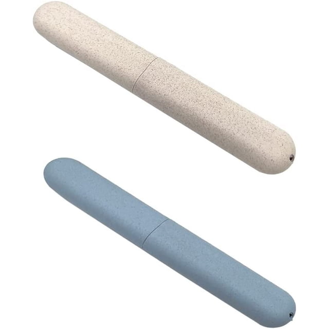 Estuche para cepillos de dientes de 2 piezas, estuche portátil para cepillos de dientes, estuche protector para cabezales de cepillo de dientes para viajes y familia.