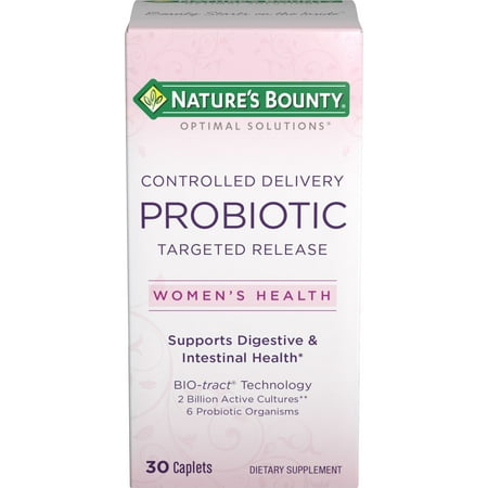 Nature's Bounty Optimal Solutions Controlled Delivery Probiotic Dietary Supplement Caplets, 30