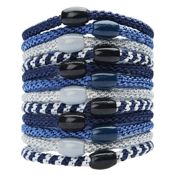 L. Erickson Grab & Go Ponytail Holder Denim Set de doce - Excepcionalmente con sujeción suave