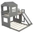 thumbnail image 3 of Harper & Bright Designs Pine Wood Bunk Bed Security, Twin-over-full, Gray, 3 of 14