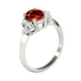thumbnail image 4 of AoneJewelry 1.55 Carat Garnet & White Diamond Gemstone Ring In 10K White Solid Gold, 4 of 5