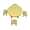 thumbnail image 4 of Juego de mesa y silla de comedor de madera modelo 1:12 Juego de mesa y silla modelo Sillas de mesa para, 4 of 9