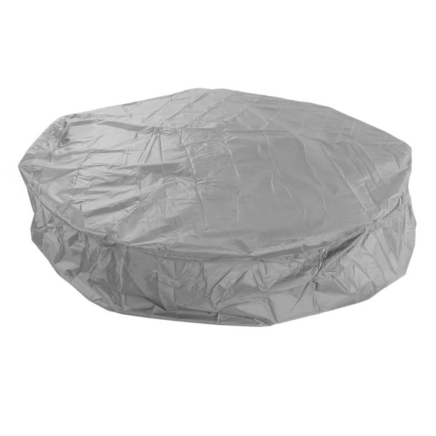 Cubierta De Bañera De Hidromasaje Redonda, Cubierta De Spa Al Aire Libre 190 Plateado Poliéster Tafetán Protector De Bañera De Hidromasaje Para Bañera Al Aire Libre