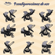 thumbnail image 5 of Carriola Gemelar Premium Ibaby Mellizi Posiciones Multiples gris, 5 of 9
