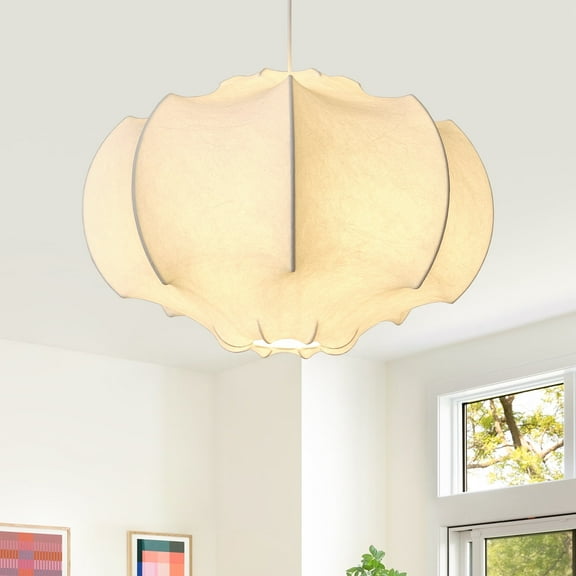 Parrot Uncle Modern 3-Light Pendant Chandelier, White, E26 Base, Dimmable