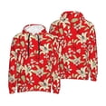 thumbnail image 6 of Bingfone Lilies Flowers Men's Drawstring Hoodie Long Sleeve Pocket Sweatshirts-4X-Large, 6 of 6