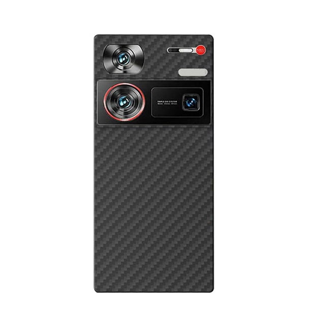CAIROYAR Funda Slim Fit para ZTE Nubia Z60 Ultra, funda a prueba de golpes de aramida de fibra de carbono genuina para ZTE Nubia Z60 Ultra, cubierta trasera mate