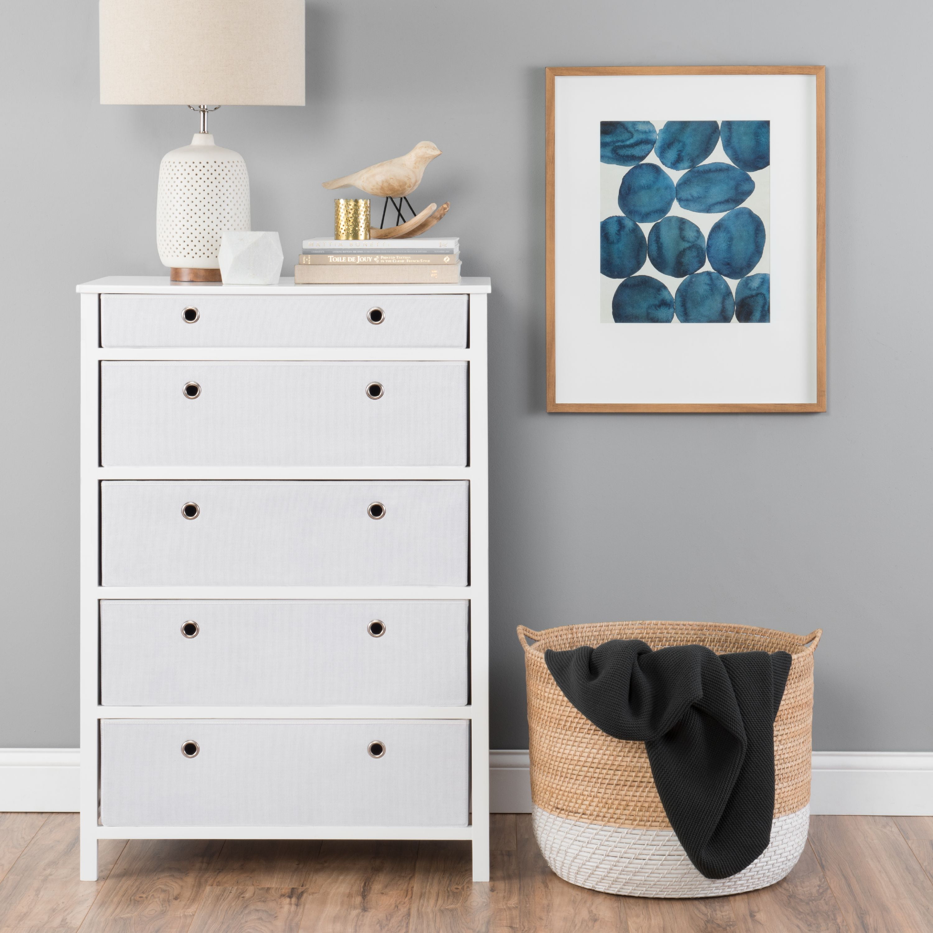 Achim Foldable Furniture 5 Drawer Tall Dresser Ez Home Solutions