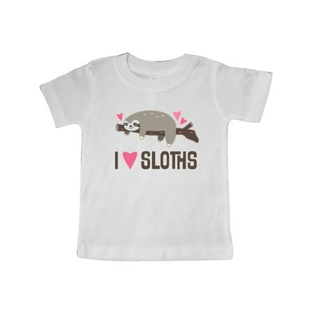 

Inktastic I Love Sloths Gift Baby Girl T-Shirt