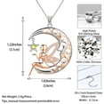 thumbnail image 4 of 925 Sterling Silver Fairy Necklace Elf Vines Star Moon Pendant Angel Wings Jewelry Women Christmas Valentine's Day Birthday Gifts for Daughter Juwaliy, 4 of 8
