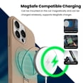 thumbnail image 6 of Entronix Magnetic Silicone Case Compatible with iPhone 15 Pro, Soft-Touch & Slim Cover with Kickstand, Titanium, 6 of 6
