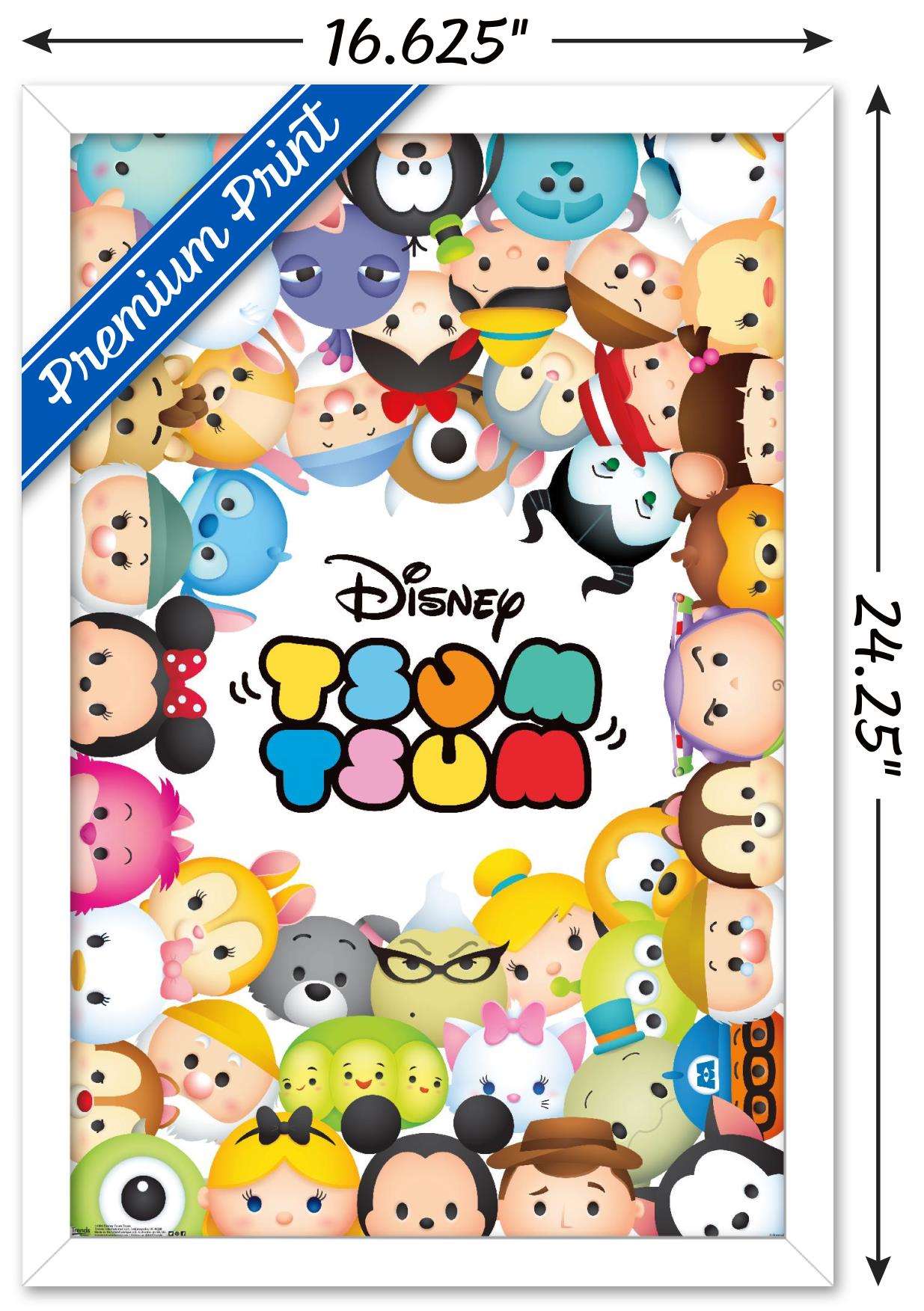 Disney Tsum Tsum Wall Poster, 14.725" x 22.375", Framed