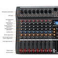 thumbnail image 4 of Depusheng DX8 Mezclador profesional Consola de placa de sonido Interfaz de sistema de escritorio de 8 canales Entrada digital USB MP3 48 V Phantom Power Estéreo DJ Studio FX Chasis de acero, mezclador, 4 of 5