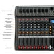 thumbnail image 4 of Depusheng DX8 Mezclador profesional Consola de placa de sonido Interfaz de sistema de escritorio de 8 canales Entrada digital USB MP3 48 V Phantom Power Estéreo DJ Studio FX Chasis de acero, mezclador, 4 of 5