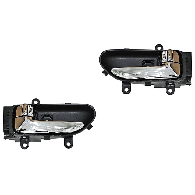 Par De Manijas Puerta Interior GENERICA Nissan Rogue 2008 A 2014 Plástico Negro/Cromo