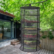 UHIAGREE 6 Layer Herb Drying Rack,Foldable Mesh Plant Dry Net Basket for Herbs Plants,with Zippers