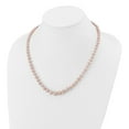 thumbnail image 4 of Primal Gold 14 Karat Yellow Gold 4-8mm Purple Freshwater Cultured Pearl Graduated Necklace, 4 of 5
