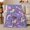 Purple Jeweled Axolotl Garden, variant on Cute Jellyfish with Coral and Bubbles, Playful Ocean Style for Sea Lovers, Pastel Underwater Motif and Birthday Gift, Cozy Flannel Blanket for Bedroom and bedroom, Home Decor
