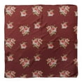thumbnail image 4 of Bimba Red Leaves & Camellias Floral Pure Silk Printed Scarf Dupatta Head Neck Wrap Bandanas For Women 40 x 40 Inches, 4 of 6
