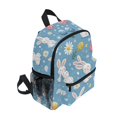 thumbnail image 2 of FORMRS School Backpack with Front Zippered Pocket 12" Student Travel Daypack, Cartoon Easter Bunnies, 2 of 6