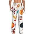 thumbnail image 3 of Junzan Men'S Pajama Pants Autumn Pumpkins Fall Leaves Sleepwear Pants Pj Bottoms Drawstring And Pockets, 3 of 9