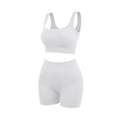 thumbnail image 3 of Miqool Workout Sets for Women 2 Piece Sports Bra Crop Top High Waist Booty Shorts Seamless Yoga Athletic Gym Outfits Lounge Activewear, 3 of 7