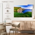 thumbnail image 5 of Elephant Stock Cliffs Of Moher Greenery Wall Art - Horizontal Canvas Wall Art - Living Room Wall Decor - Places Canvas - Green And Blue Decor - 48" x 32", 5 of 8