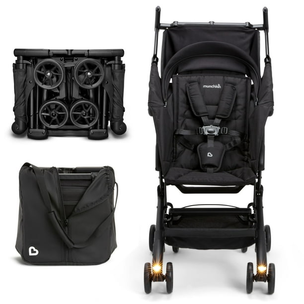 Stroller Munchkin Night Owl, ligero, de viaje con luces de rueda