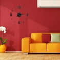 thumbnail image 4 of EeaseMX Reloj de pared DIY sin marco con números arábigos, adhesivo, arte moderno, silencioso, adhesivo acrílico 3D, decoración para el hogar, sala de estar y dormitorio - Negro (GZ-087A), 4 of 7