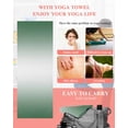 thumbnail image 5 of Dark Green Ombre Yoga Towel for Hot Yoga Non Slip, Modern Gradient Abstract Art Yoga Mat Towel Absorbent Yoga Sweat Towels Microfiber Hot Yoga Blanket for Bikram Pilates 26"x70", 5 of 7