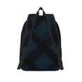thumbnail image 4 of Casual Canvas Backpack Without Interlayer Large Capacity Stick Bag Design For Outdoor Shopping Office Outdoor Sports Argyle Plaid Darkturquoise_1 Medium, 4 of 7