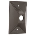 thumbnail image 2 of Bell Outdoor 5186-5 Gray Single Outlet Weatherproof Rectangular Lampholder Cover, 2 of 3