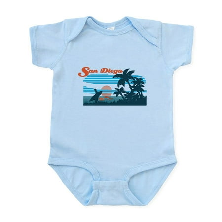 

CafePress - Retro San Diego Surf Body Suit - Baby Light Bodysuit Size Newborn - 24 Months