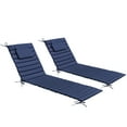 thumbnail image 2 of Pellebant Outdoor Set of 2 Chaise Lounge Cushions with Headrest for Patio Furniture,80"L x 26"W x 1"T Navy Blue, 2 of 11